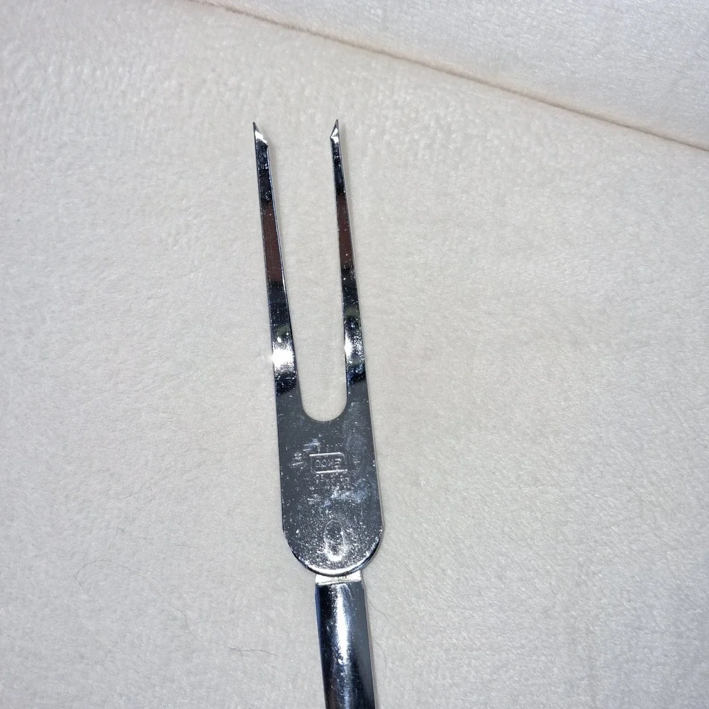 Vintage ECKO Meat Fork Made In USA Black Handle Retro Kitchen Cooking Tool